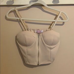 Henrigirl Cream Buster Crop Top